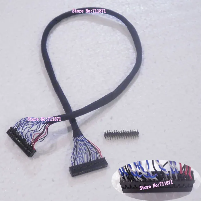 2.0 Pitch Perempuan 30 P kabel Ekstensi 30 Pin 30 P LCD Memperpanjang 50 cm 30 P Layar Kabel layar Garis Diperpanjang 30Pin Konektor Laki-laki