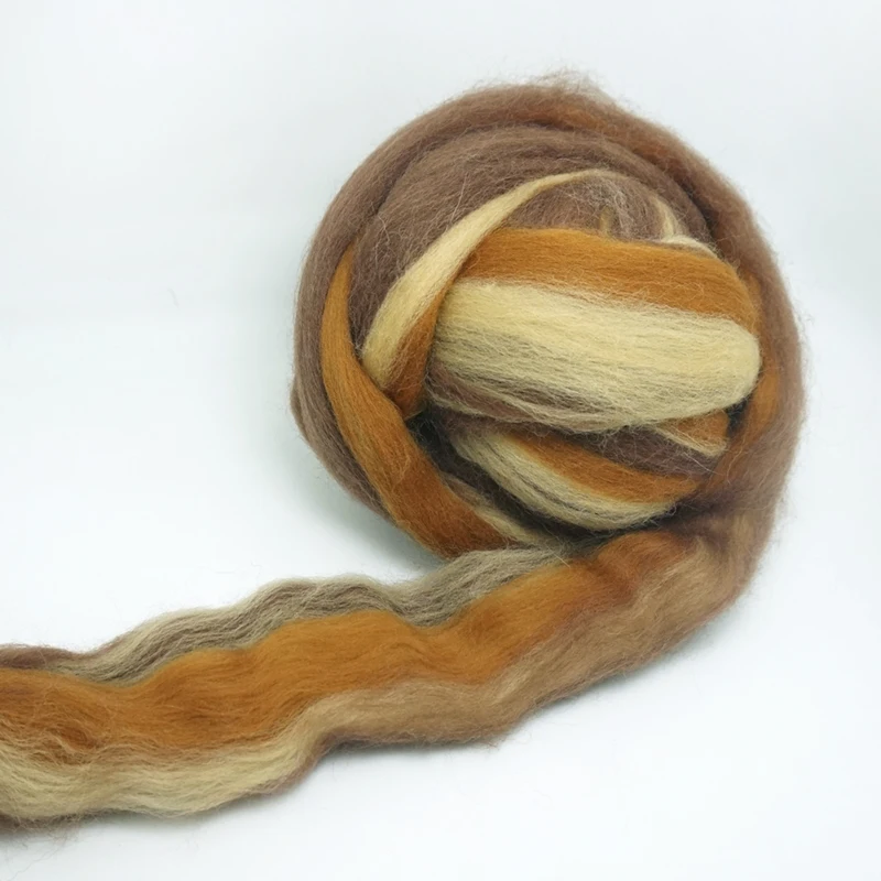 Extra Fine colour mixture Merino Wool roving fiber blended wool 50G Perfect in Wet and needle Felting  Y17