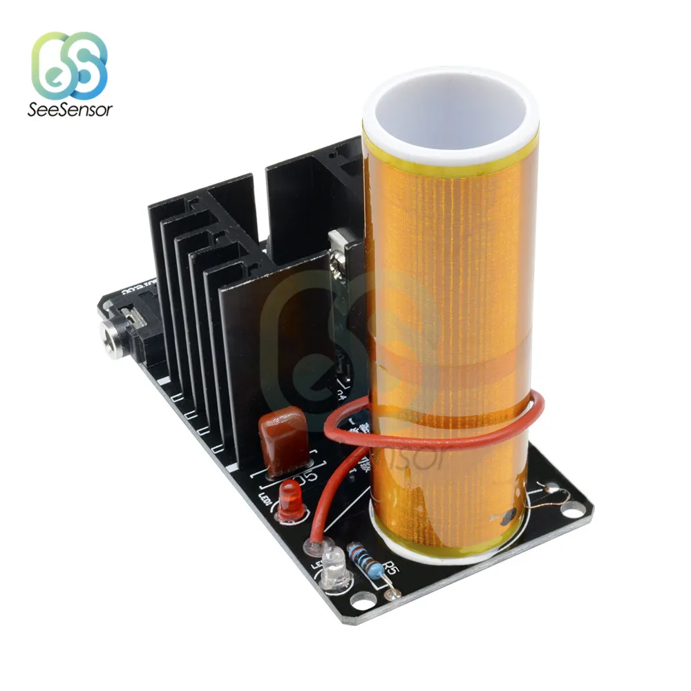 Mini Bobine de Haut-Parleur Plasma 15W, Kit de Remplacement de Musique, Carte de Transmission Sans Fil, Tech DC 15-24V, Haut-Parleur Stéréo Plasma Assemblé