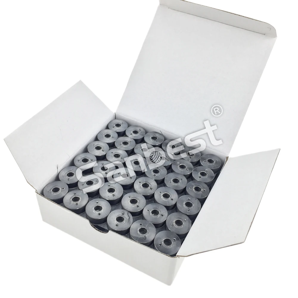 Sanbest 144pcs Poliészter prewound bobbins Befűz Plasztikus anyag Pöffeszkedés méret L (SA155) számára Fráter babylock Hímzés gépi TH00021