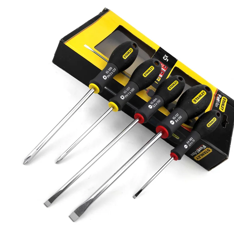 Stanley 5-pcs phillips and slotted professional set screwdrivers FatMax screwdriver kit big soft handle universal tool ktis