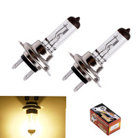 2pcs H7 24V 70W 4300K Yellow Fog Halogen Bulbs daytime light running Car Headlight Lamp car styling car light source parking