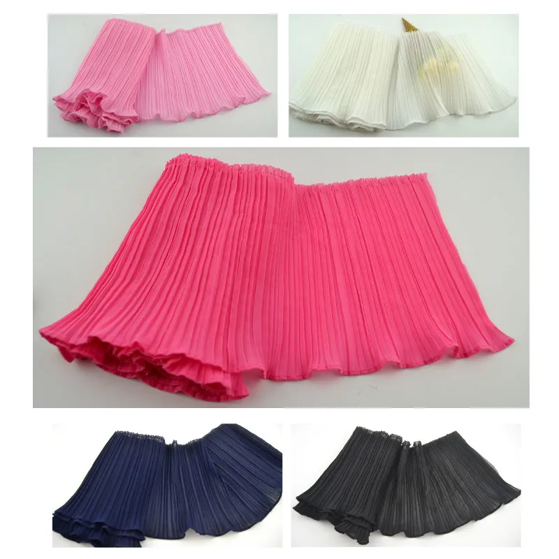 One Hundred Fold Wide Lace Chiffon Hem Cuff Neckline Skirt DIY Garment Accessories Handmade Cloth