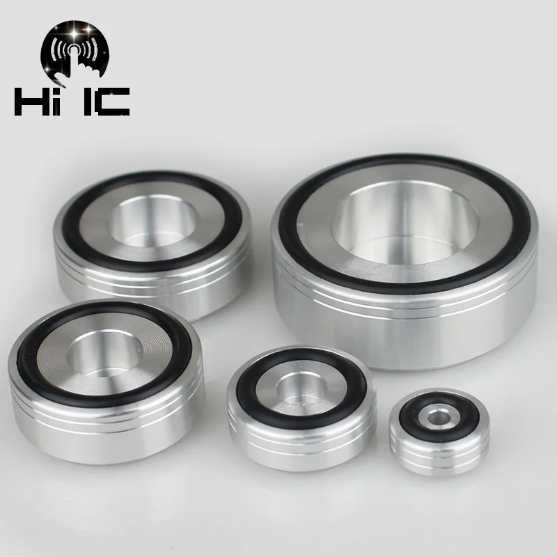 4pcs HIFI Audio Speakers Amplifier CD Player Aluminum Alloy/Rubber Anti-shock Shock Absorber Foot Pad Feet Pads Vibration Stands