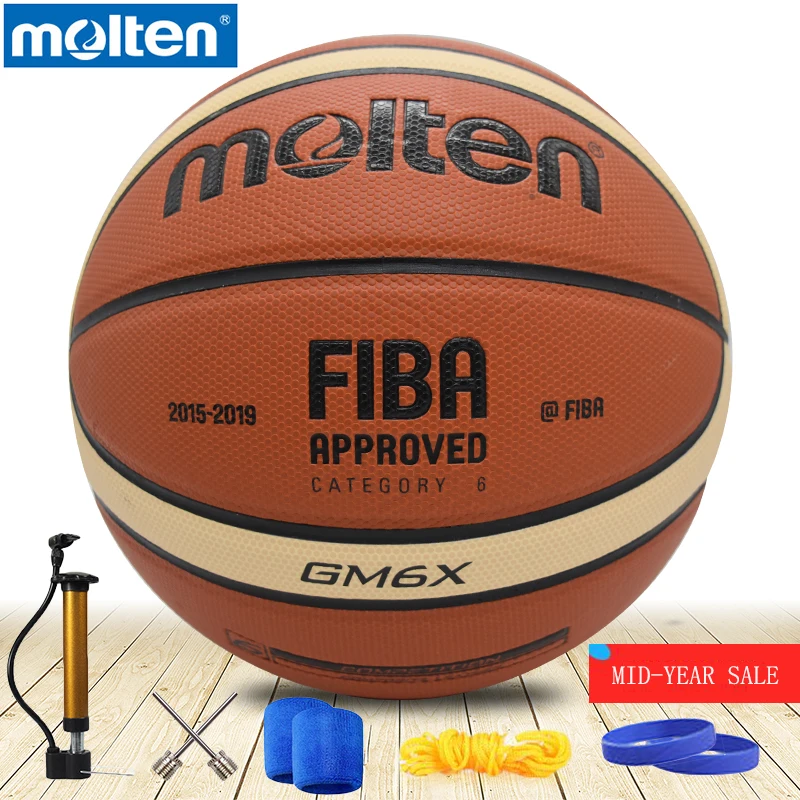 original molten basketball ball GM6X B6G3800 2019NEW version High Quality  Molten PU Material Official Size6 indoor Basketball