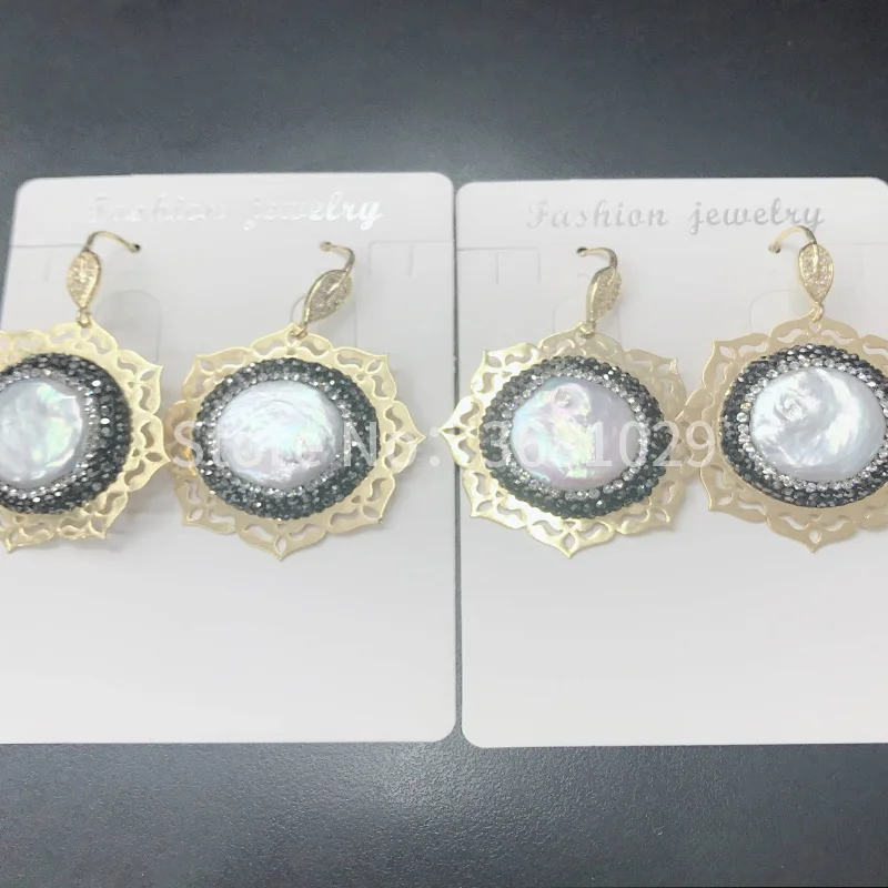 

2018 fashionable temperament round piece pearl earring