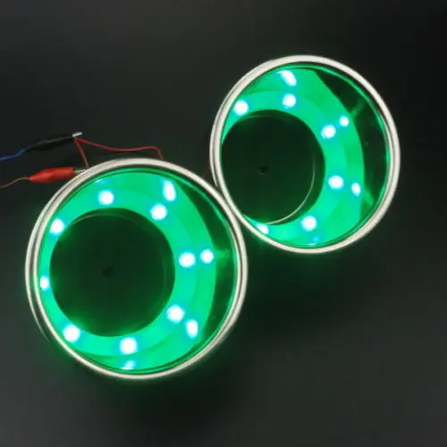 

4PCS Stainless Steel Green 8 LED Cup Drink Holder Marine Boat Car Truck RV Well