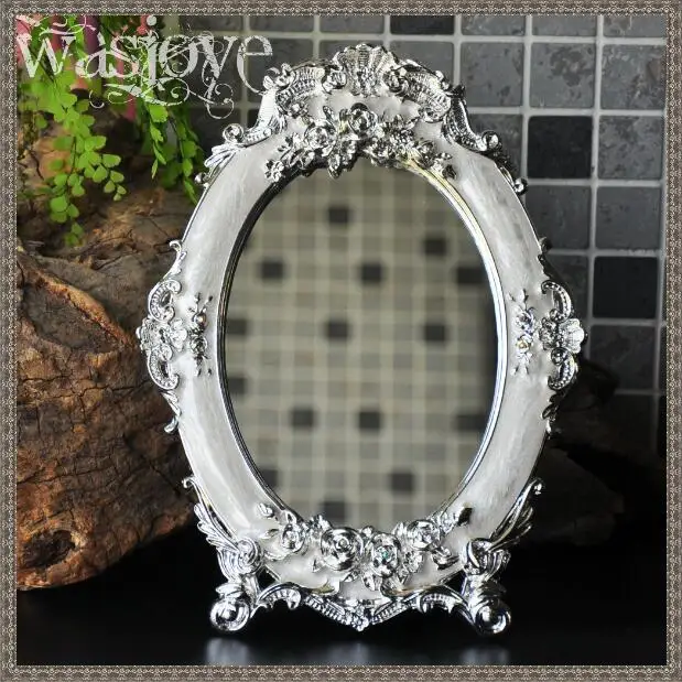 

7/8 InchEuropean Retro Makeup Mirror Desktop Mirror Makeup Tools Home Decoration Mirror Wedding Decoration J022M