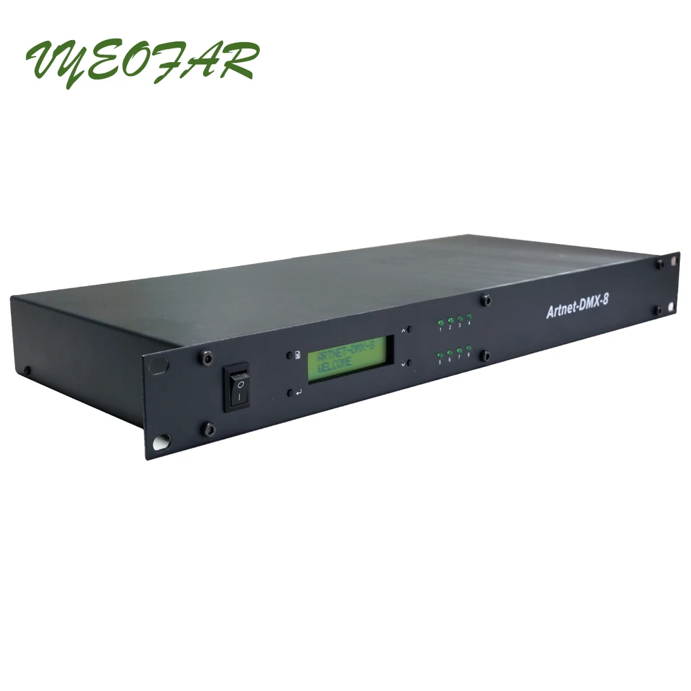 

LTECH New Led Artnet to DMX512 Controller; Signal Converter;512 Channel Input 8 Ports Output Artnet-DMX Control System