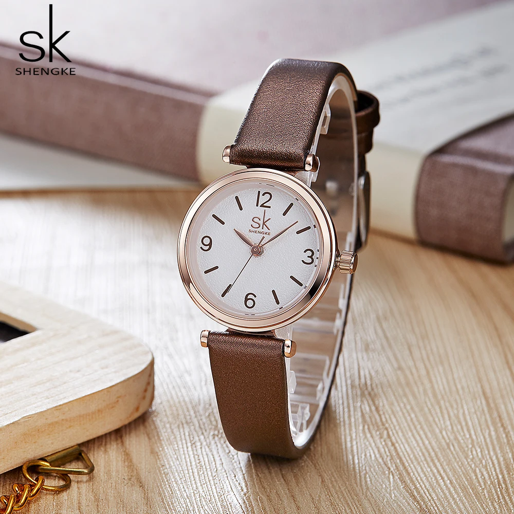 Shengke SK-Montre-bracelet analogique à quartz pour femme, marque de luxe, classique et décontractée