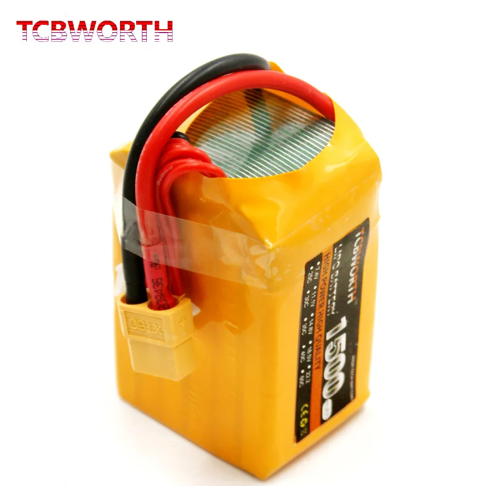 TCBWORTH RC Airplane LiPo Battery 6S 22.2V 1500mAh 25C For RC Helicopter Drone Airplane Quadrotor Car RC Lithium Battery 6S