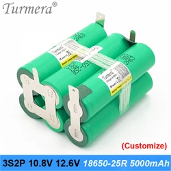 NUOVA batteria 3s2p 18650 5000mah 25r 10.8v 12.6v 20a batteria di saldatura per utensili cacciavite batteria personalizzata jan29