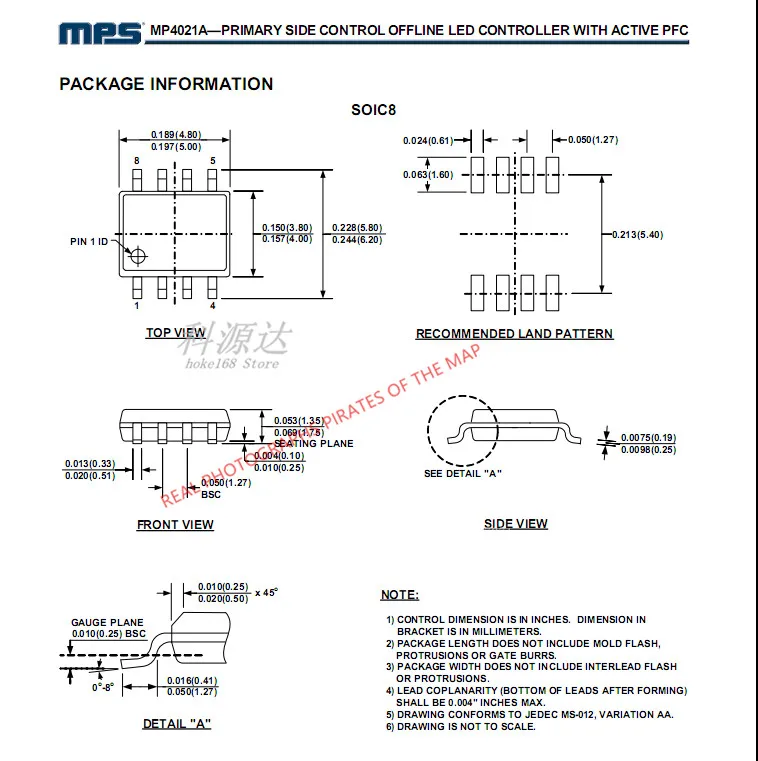 20 개/몫 MP4021GS-LF-Z SOP8 MP4021GS MP4021 재고 있음