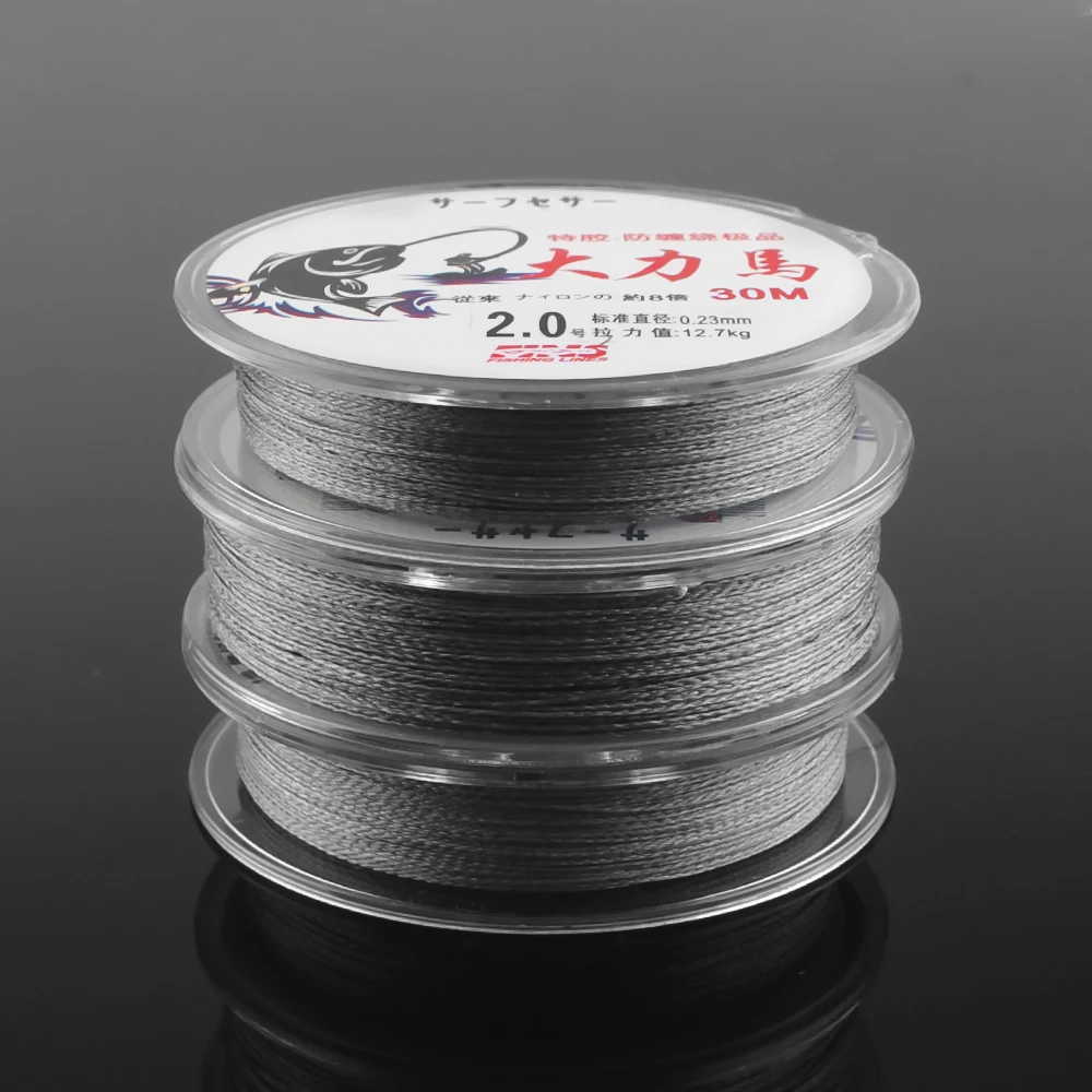 DNDYUJU 30M PE 4 strands Multifilament Fishing Line Super Strong Braided Fishing Line 10LB-80LB