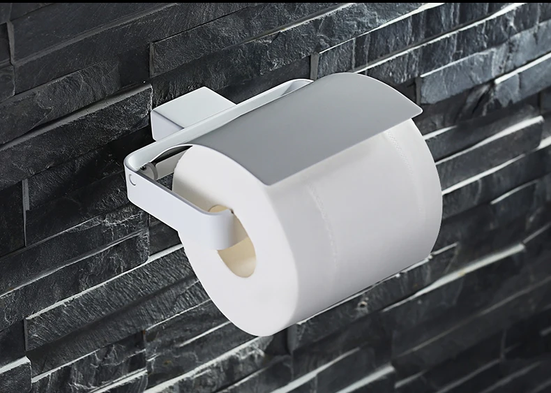 

High quality Bathroom toilet Stainless steel white Paper roll holder bathroom Hardware accessories