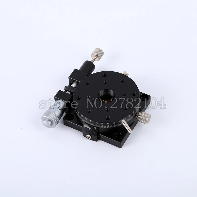 Imagem -02 - Micrômetro Giratório Manual da Tabela Deslizante da Carga Pesada Precisão Ajustar a Plataforma do Ângulo Rsp60-l Ótico Eixo r 60 mm 24 360 Graus