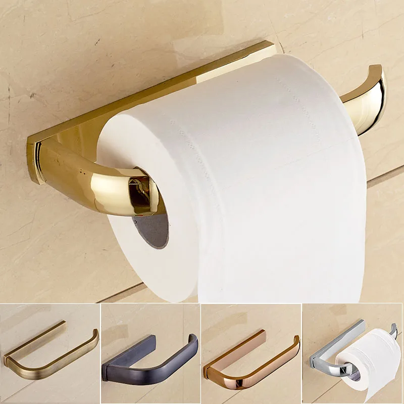 Toilet Paper Roll Holder Gold/Antique/Chrome/White/Rose Gold Paper Rack Tissue Holder Wall Mounted Paper Holder Paper Ranger