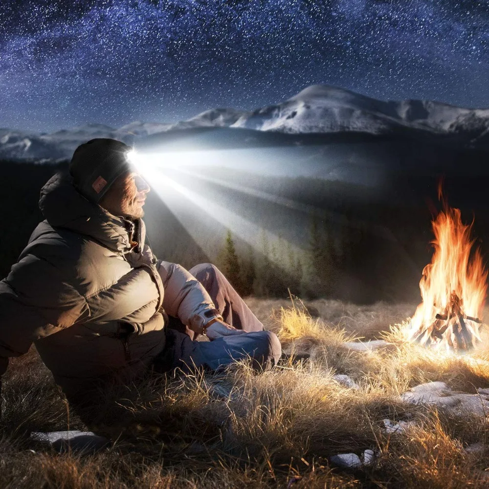 Anpress sem fio bluetooth gorro com farol led usb recarregável unisex boné musical para correr esqui caminhadas acampamento