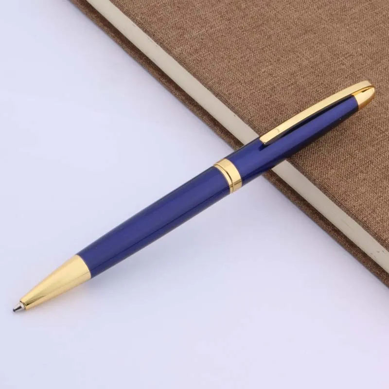 luxury 9009 blue Slender shape Ballpoint Pen golden signature pen Stationery Student Office school supplies