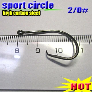 

Sport Circle HOOK 2/0# 1000pcs Fishing Tackle Barbed Hook free shipment high-carbon steel