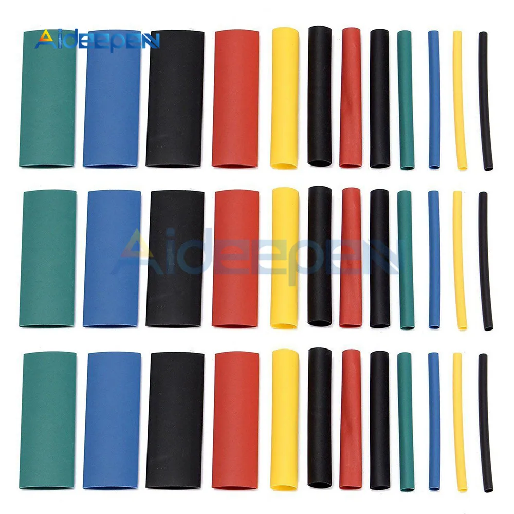 530pcs Heat Shrink Tubing Insulation Shrinkable Tubes Assortment Electronic Polyolefin Wire Cable Sleeve Kit Heat Shrink Tubes