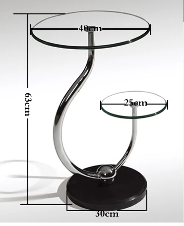 Gehärtetem glas kleine tee tisch