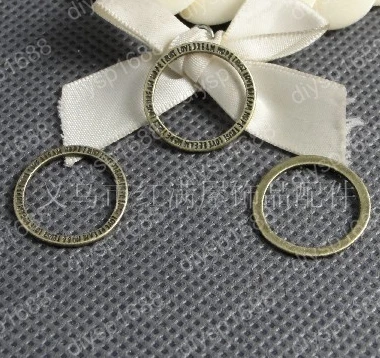 

200 pcs/lot Zinc alloy bead Antique Bronze Plated 20MM Circle with the word Charms Pendants Fit Jewelry Making DIY JJA2071