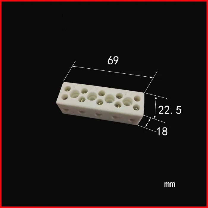 

5 ceramic terminal block / high temperature insulated ceramic terminal /Long * wide * high=69*22.5*18