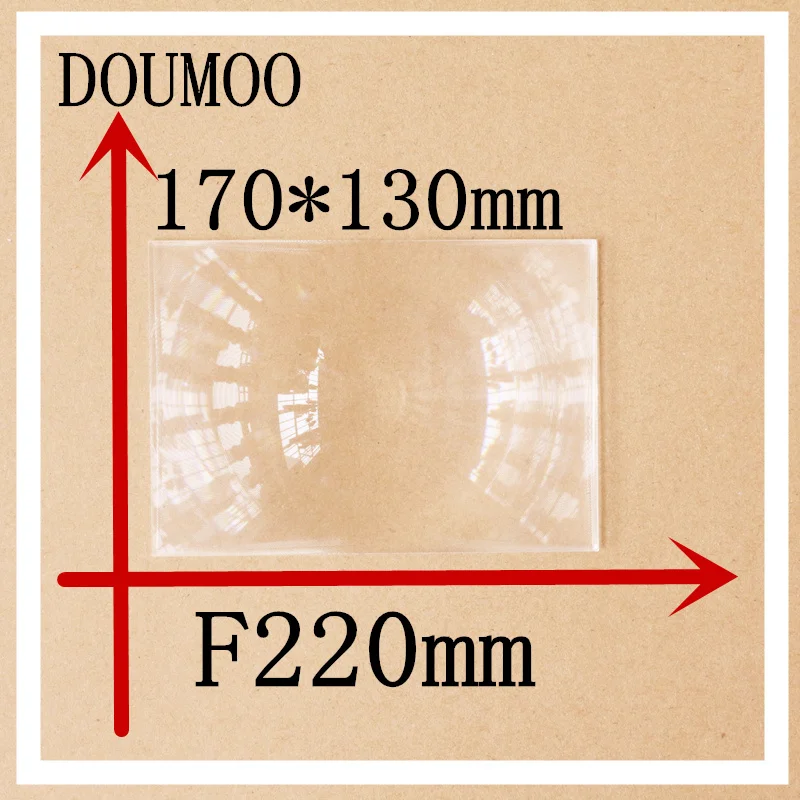 Optical PMMA Fresnel lens 1 pcs / lot 170*130 mm Focal length 220 mm Condenser lens Rectangle Plastic fresnel lens