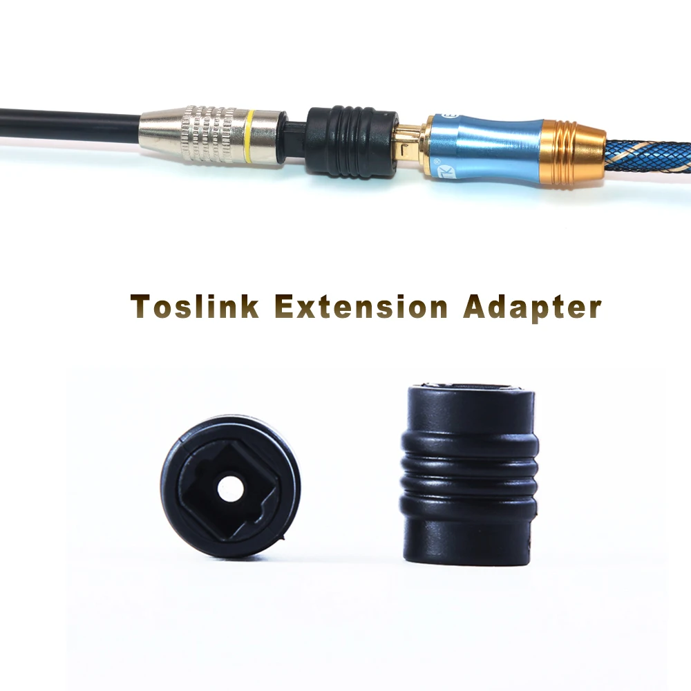 EMK 2pc Toslink di Estensione Accoppiatore Adattatore Audio Digitale Ottico Femmina a Femmina Presa del Connettore del Cavo
