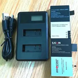 EKEN SJCAM Original Accessories 1350/1050mAh Battery Charger For C30 M10 SJ4000 /Air/Wifi/SJ5000 H9 R H3 H8 H5S H6 Action Camera