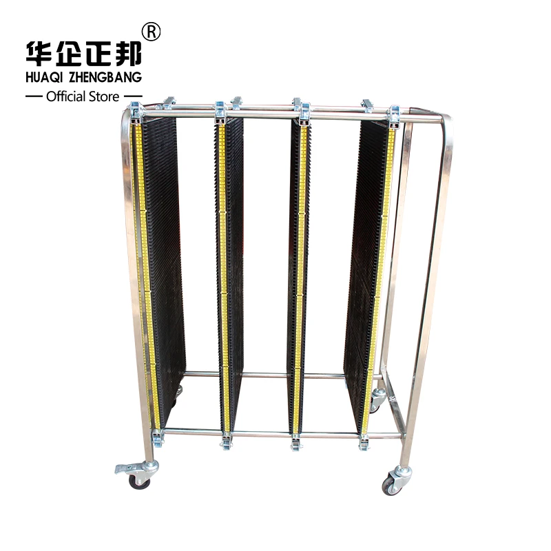 Hot Selling ESD Stainless Steel Trolley Pcb Antistatic Turnover Car Antistatic PCB Plates Storage Trolley For Smt Pcb Production