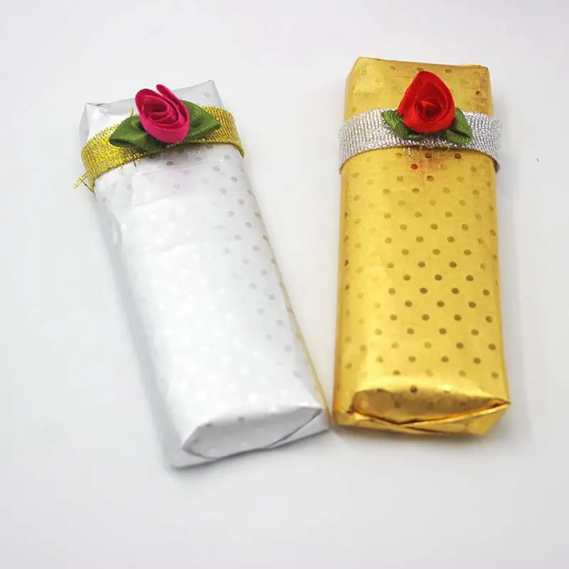 (100pcs/lot)Aluminium-Wax Complex Paper Chocolate Wrapping Tin Foil Baking Paper 6 Colours Chewing Gum Candy Package 16*16cm