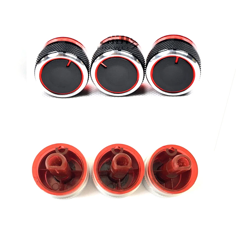 3pcs/set Air Conditioning Knob For Peugeot 206 207 Citroen C2 AC Knob car heater Accessories temperature controller Switch