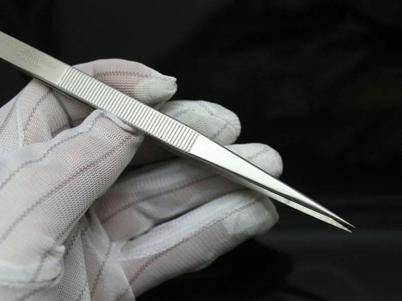 Japan RHINO RH-316 Tweezers Switzerland Standard Anti-acid Superhard Special Sharp Precision Forceps Holding Repair Tools