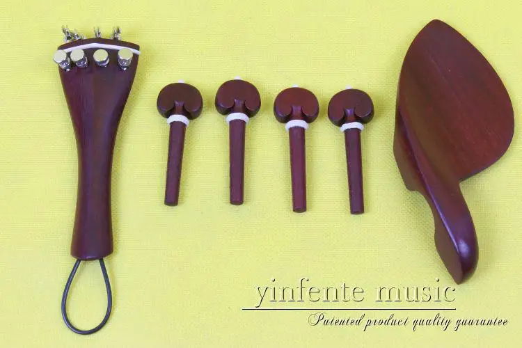 

1 set new high quality ebony violin parts 4/4, chinrest, pegs, tailpiece, endpin