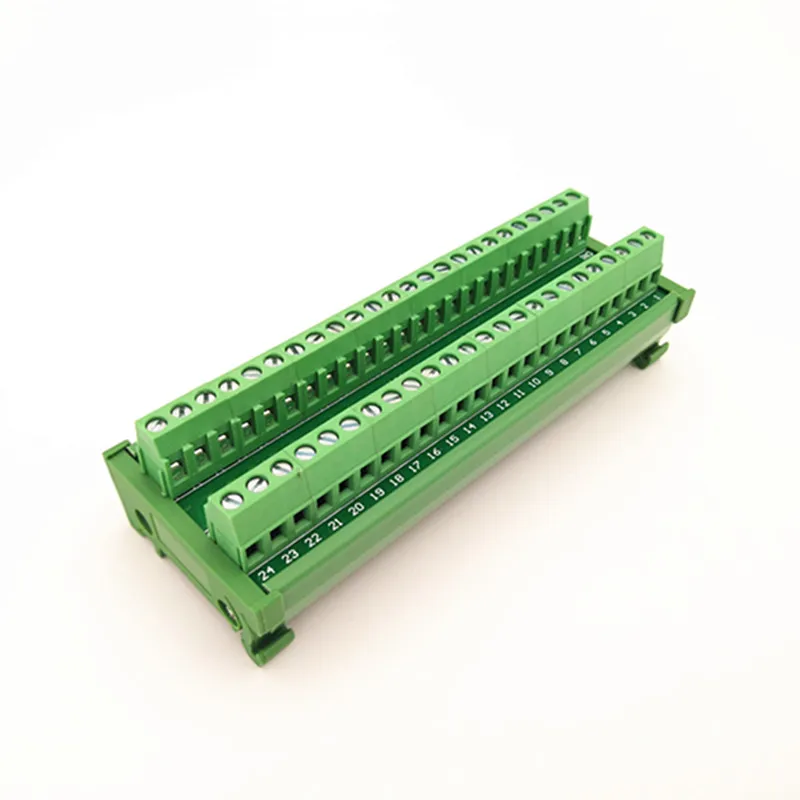

DIN-рейка 24A/400V, 24-позиционный винтовой клеммный блок, модуль распределения.
