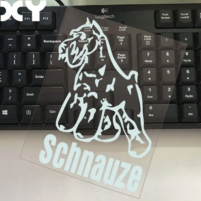 Schnauzer Dog Vinyl Wrap Reflective Tape Car Modification Stickers and Decals Drop Shipping