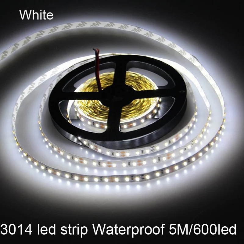 

5M SMD 3014 600Leds 120leds/m LED strip light DC 12V white warm white red green bule yellow for indoor led decoration lights