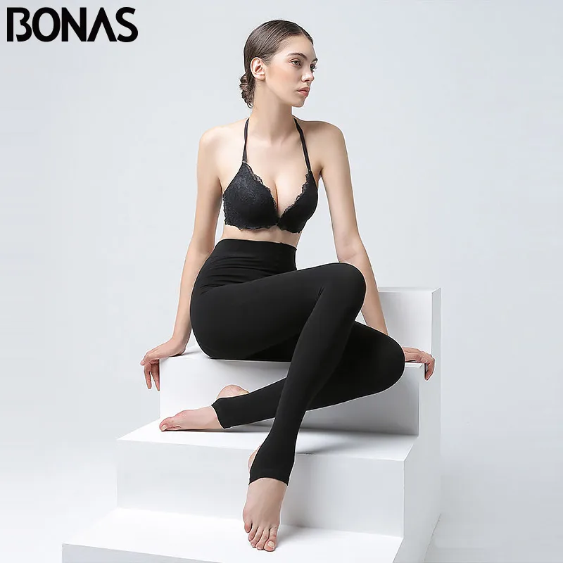 BONAS Heating Women Winter Tights Velvet High waist Warm Pantyhose Female Pluse Size Stretch Soft Hosiery Sexy Warm Pantyhose
