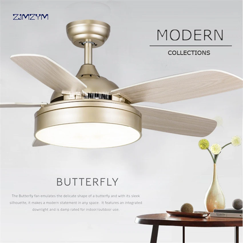 52 inch LED ceiling fans Lamp  with remote control minimalist dining living room ceiling fan with lighting 52SW-5005