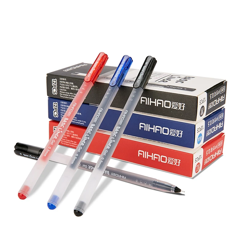 

Ручки шариковые гелевые, 0,5 мм, 3 цвета, 12 шт.