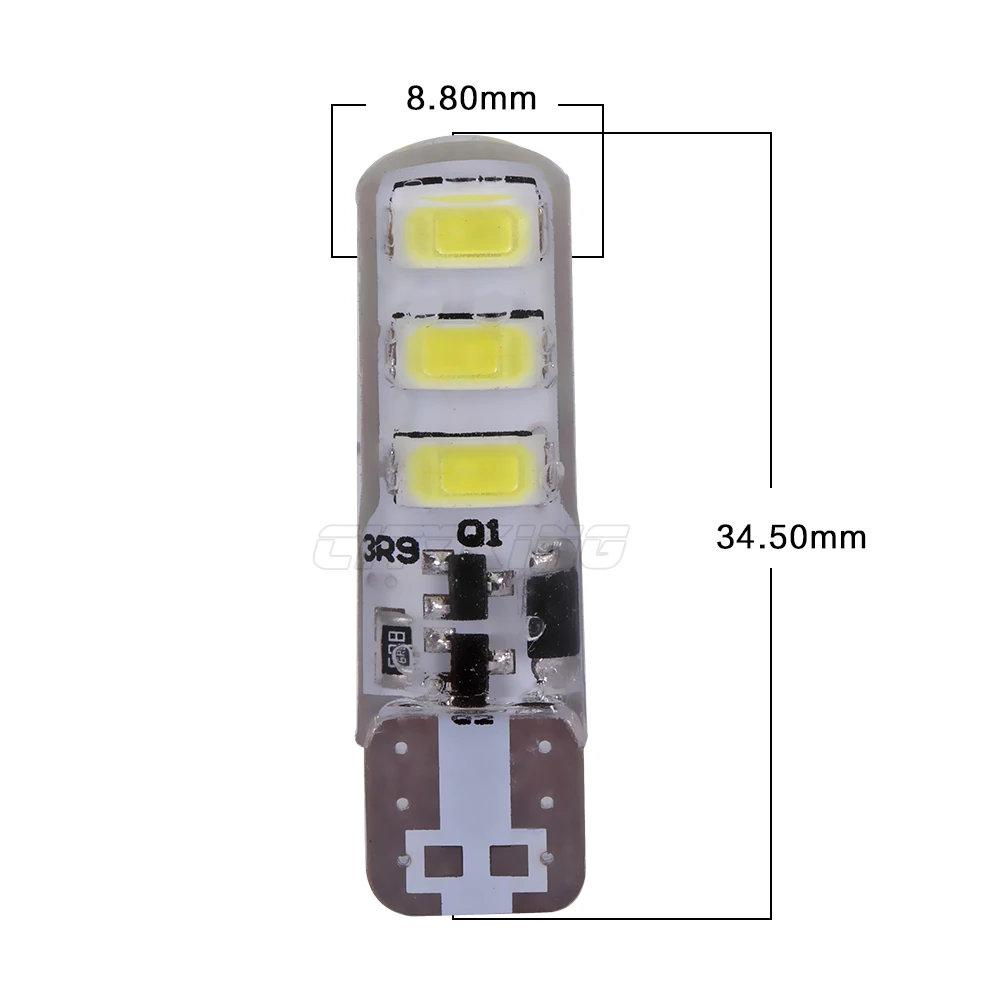 2pcs W5W 194 T10 LED Strobe 6LED 5730 Smd Car Flash Silicone Interior Light Clearance Bulbs Back-up Reverse Parking Signal Lamp