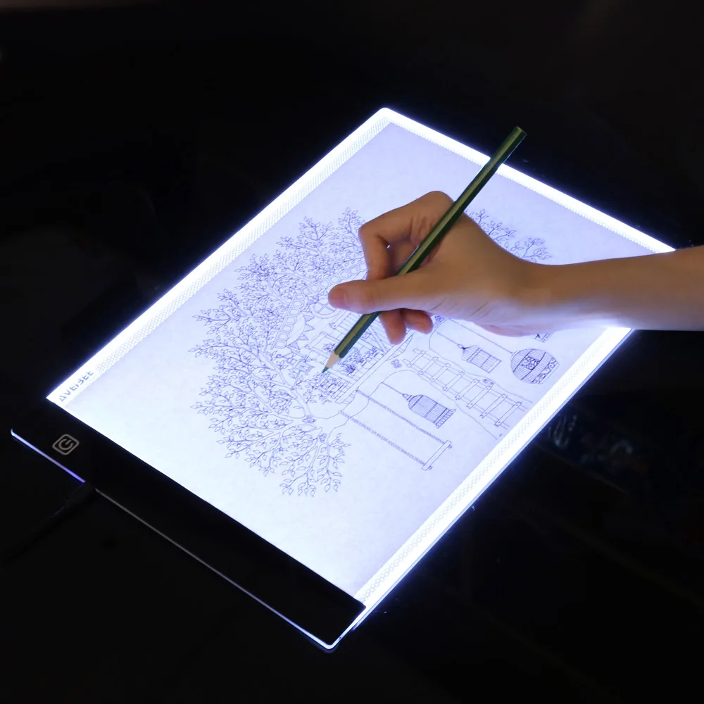 Original Digital Tablets A4 LED Graphic Artist Thin Art Stencil Drawing Board Light Box Tracing Table Pad Three-level For Copy