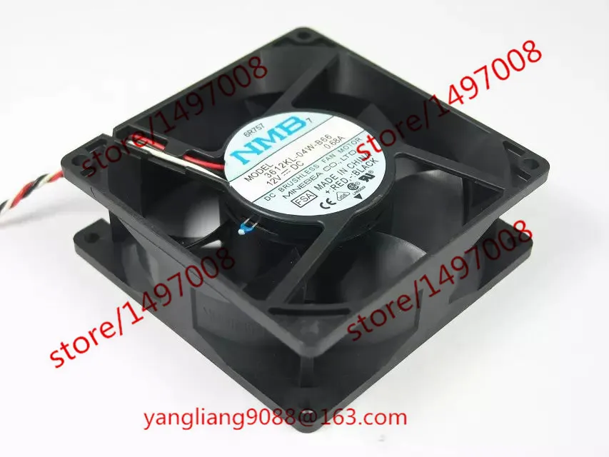 

NMB-MAT 3612KL-04W-B66 FSA DC 12V 0.68A 3-Wire 92X92X32mm Server Cooling Fan