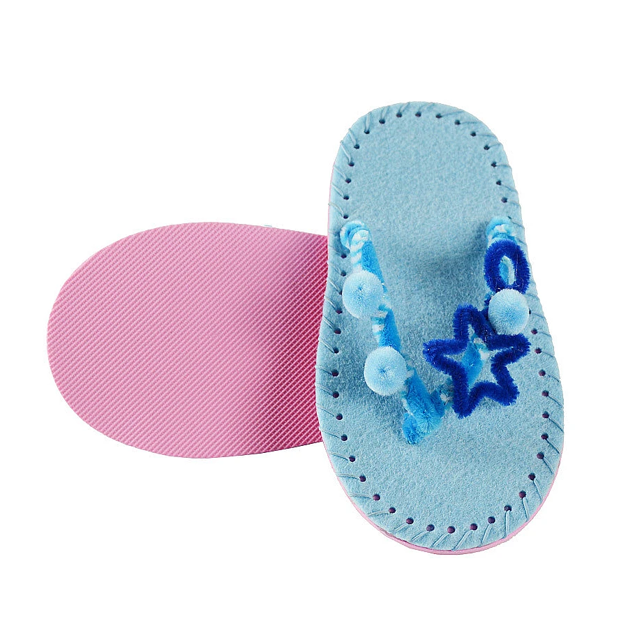 DIY slippers sewing kit flip-flops Learning Felt Fabric Material Preschool Teaching kids Art & Crafts Montessori Educational Toy