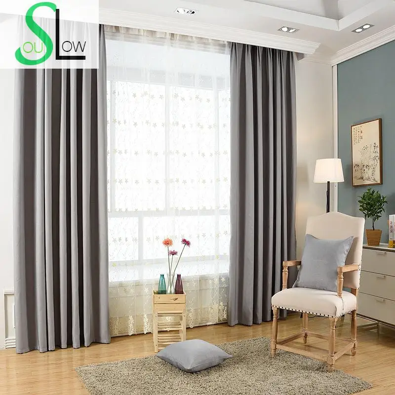 Slow Soul Beige Gray Pink Light Coffee Solid Linen Shade Curtain Japan Style Curtains For Living Room Kitchen Bedroom Blinds