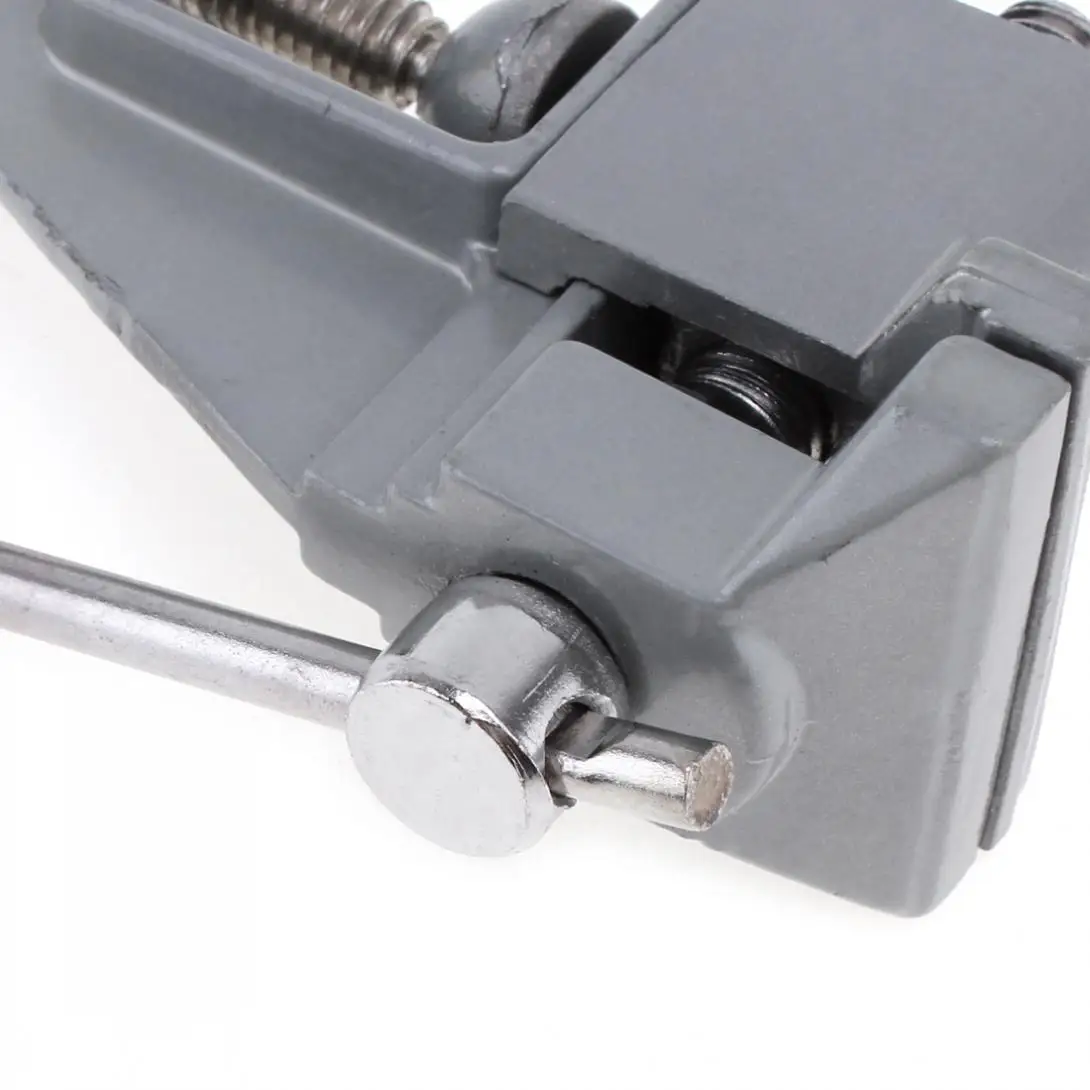 Mini Portable Aluminum Craft Screw Bench Vise with Swivel Lock and Adjustable Handle for Fixing DIY Jewelries Craft Mould Repair