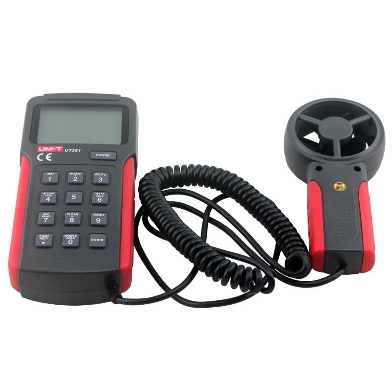 Anemometer der UNI-T UT360-Serie UT361 UT362, professioneller Tester für Lufttemperatur/Luftgeschwindigkeit/Luftvolumen