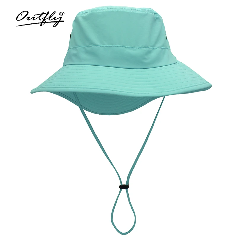 Outfly Oval Women's Summer UV Protection Sun Hat Bucket Hat Solid Color Polyester Quick-drying Outdoor Travel Hat